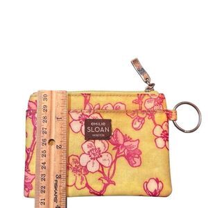 Emilie Sloan Women's Light Green Pink Blossom Seattle Ringlet Coin Purse Wallet